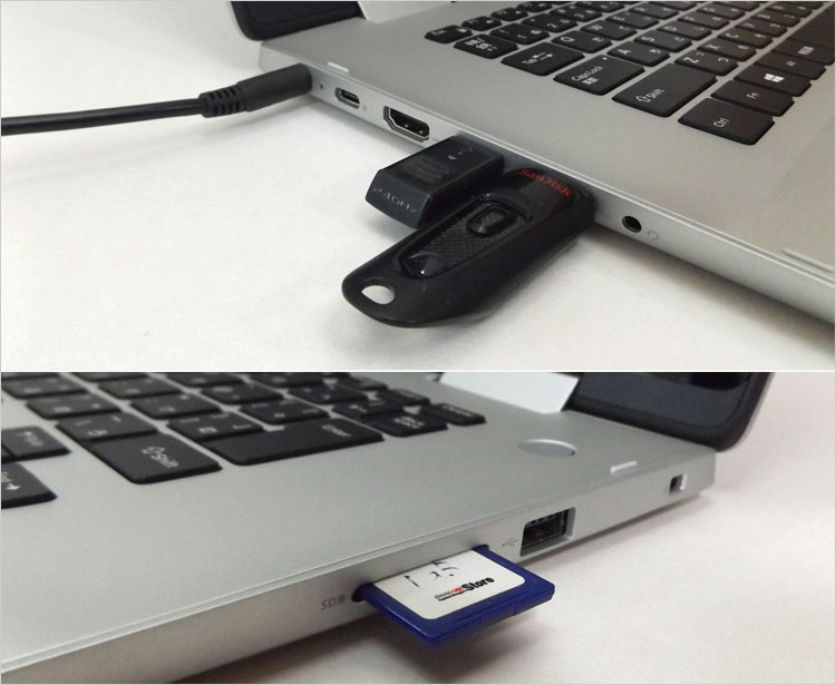 SDカードはかなり突っ張る