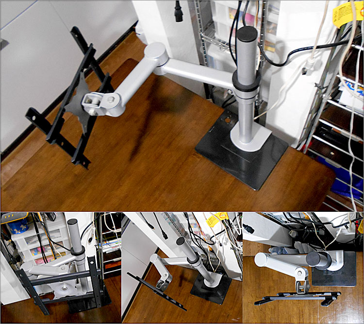 モニタアームでBDM4350UC/11を取りるける