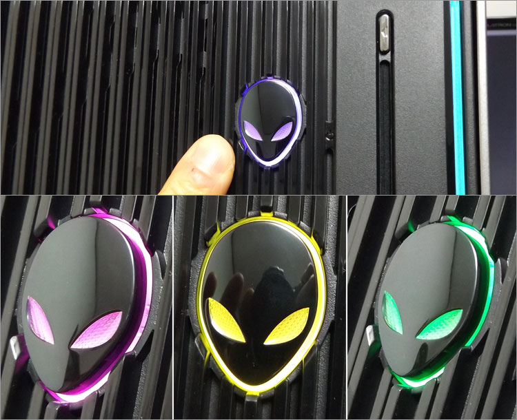 カラフルな電源ボタン