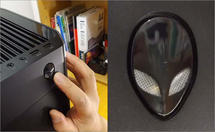 ALIENWARE AURORAのエイリアンヘッド