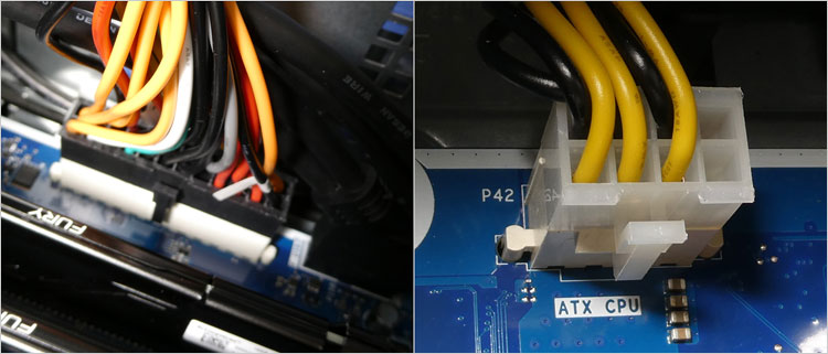 24ピン ATXメインコネクタを接続
