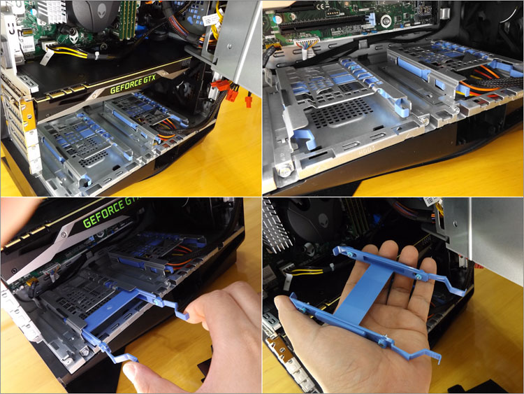 ALIENWARE AURORA内部2.5インチ・ストレージベイ