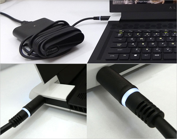 Alienware x15 R1に接続している様子