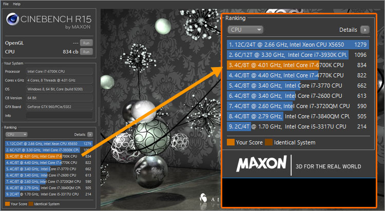 CINEBENCH R15 -ALIENWARE X51-R3