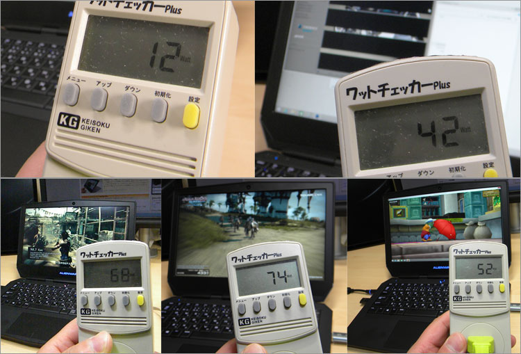 ALIENWARE 13の消費電力