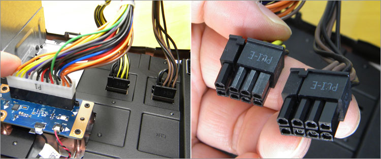 PCI Express電源コネクタでは、8ピン（2+6ピン）