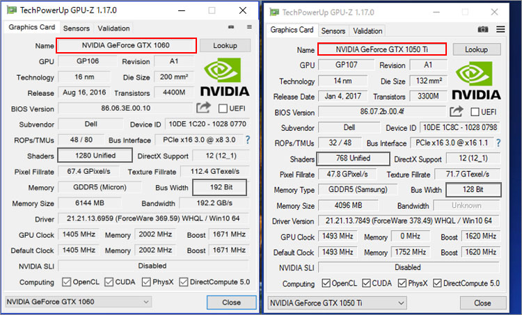 NVIDIA GeForce GTX 1060の詳細スペックとレビュー