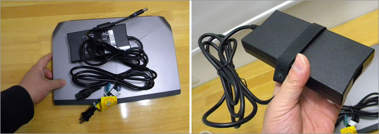 ALIENWARE 13のACアダプタ