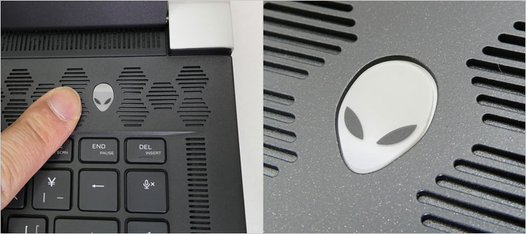 ガラスっぽいのをはめ込んだ乳白色のボタン