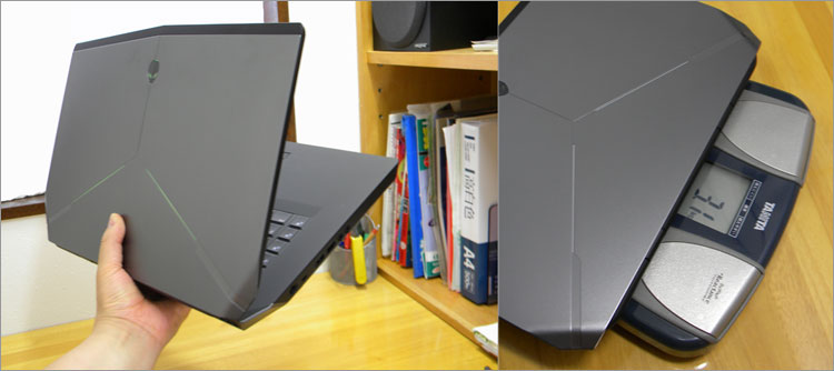ALIENWARE ノートのデザイン性