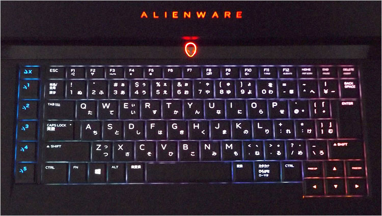 LED配色したキーボードの例
