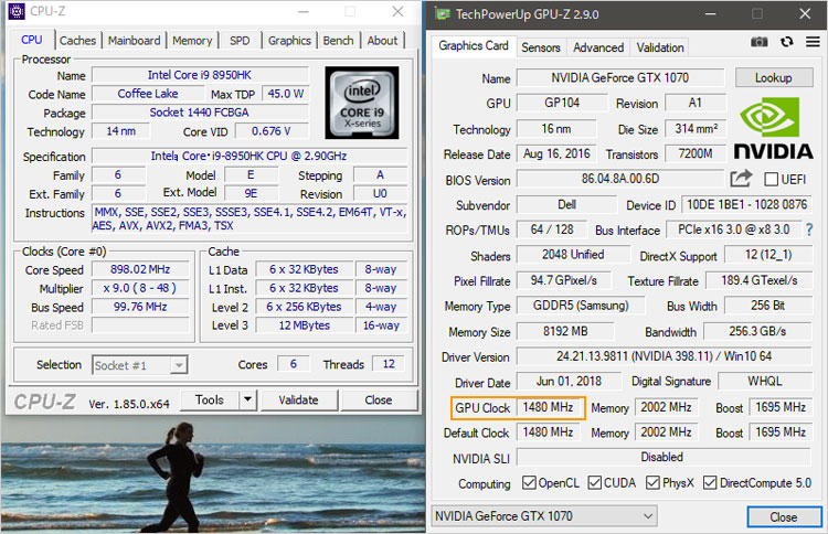 Core i7-8950HKとGeForce GTX 1070