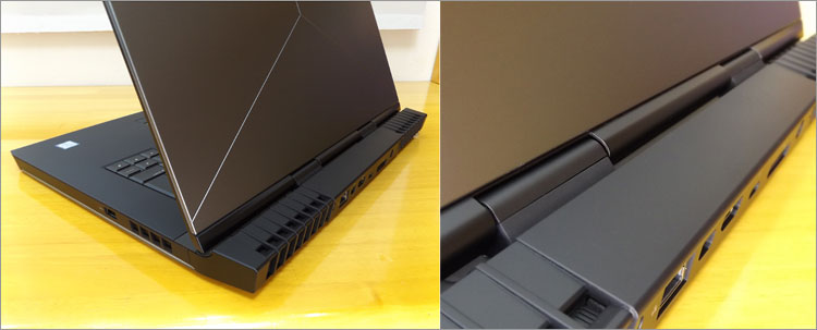 ALIENWARE 15-R3のヒンジ構造