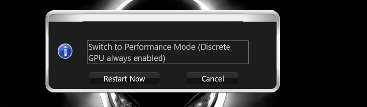 ALIENWARE 15-R3のPerformance Modeｔ
