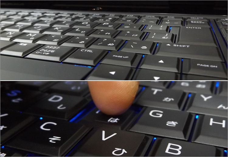 ALIENWARE 17のキーストローク