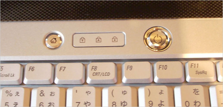 、メディア ダイレクトの起動ボタン