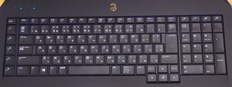 マクロキー付きのALIENWARE 17キーボード