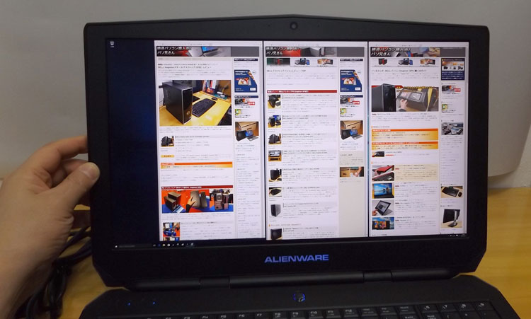 IGZO 非光沢ディスプレイのALIENWARE 17