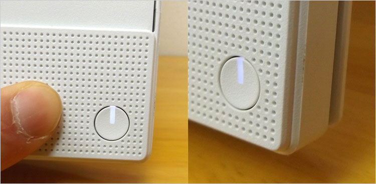 Inspiron 22（3275）の電源ボタン