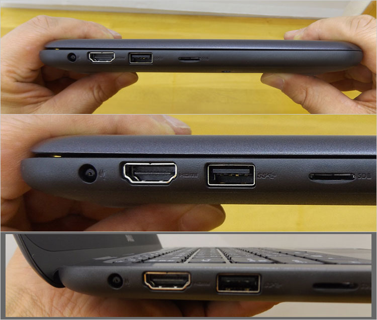 USB3.1-Gen1端子、microSDカードスロット