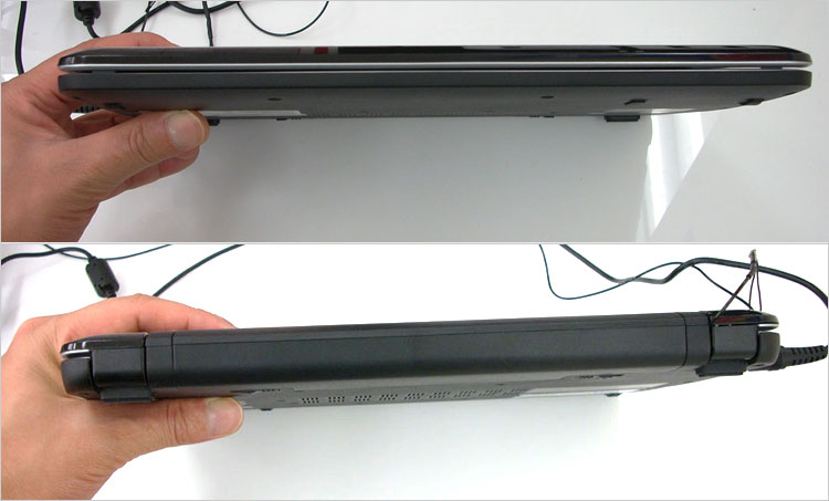 背面はほとんどバッテリー