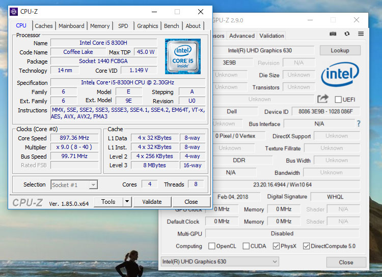 第8世代Core i5-8300H