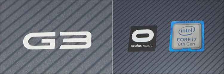 G３ロゴのプリント-Oculus Ready認証モデル