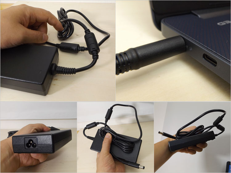 PC側へのケーブルは太め