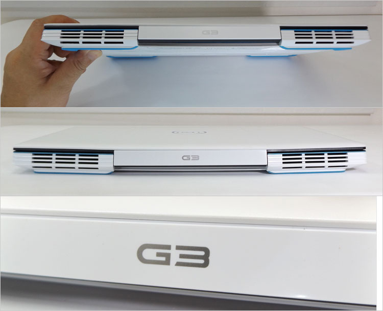 背面の左右には大きめの排気口スリッ