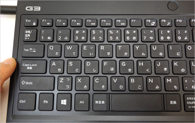 Dell G3 15のキーボードのGキー