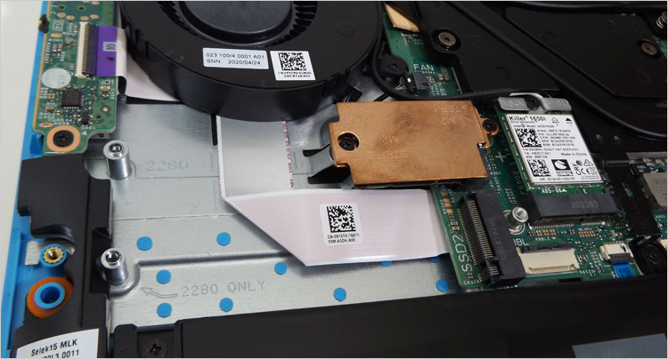 G3 15-3500では、M.2スロットが2基