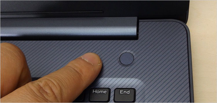 指紋認識リーダー付きの電源ボタン