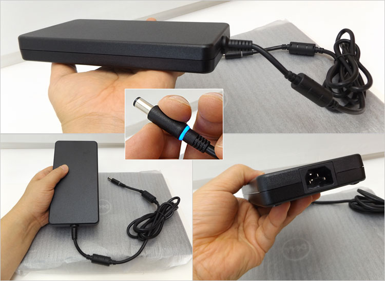 240WのACアダプタ本体は742g