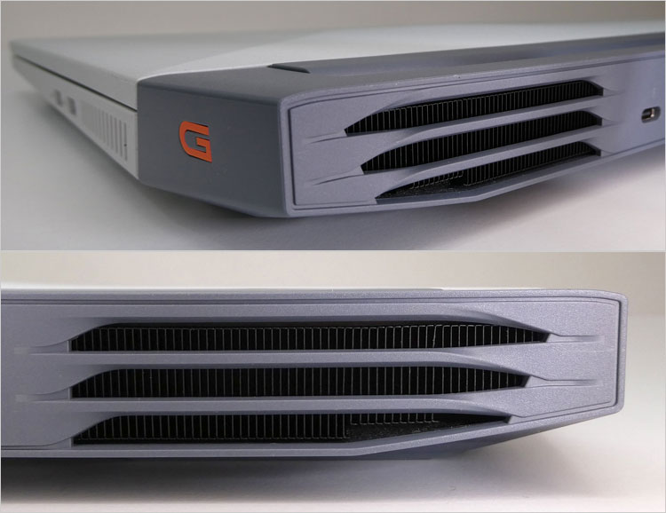 放熱フィンを覗かせて