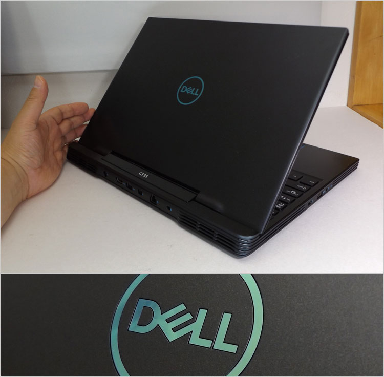 中央にはメタリック・ブルーのDELLロゴ