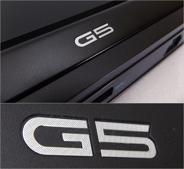 切れ込みが入ったG5ロゴ