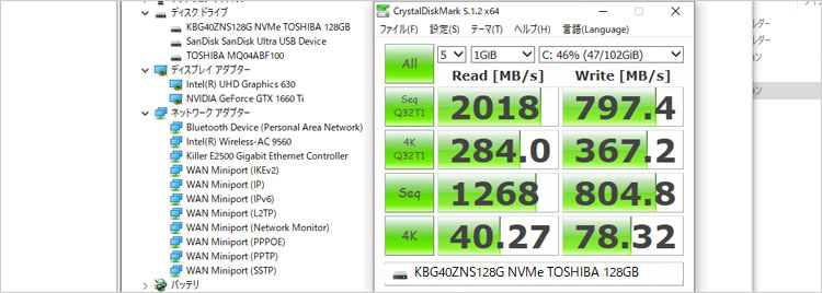 東芝製KBG40ZNS128G 