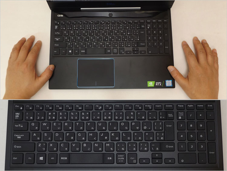 これはG7-15（7588）などで採用されているキーボード・パーツと同じもの