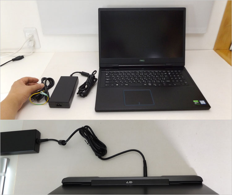 ACアダプタが付属する