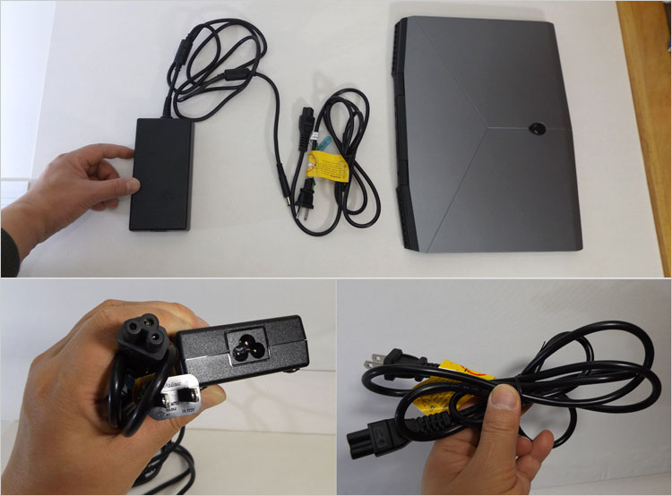 180WのACアダプタが付属