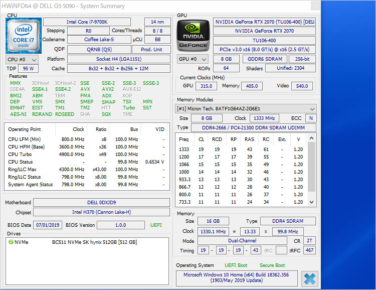 G5-5090の構成とベンダー