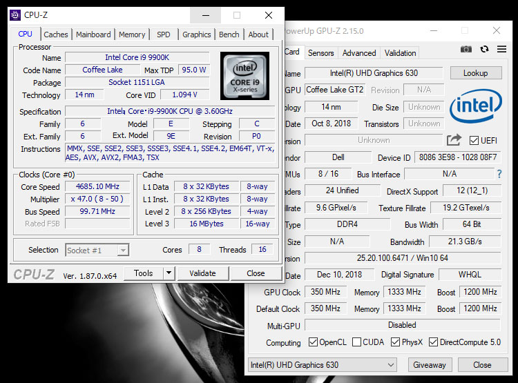 Core i9-9900Kのスペック