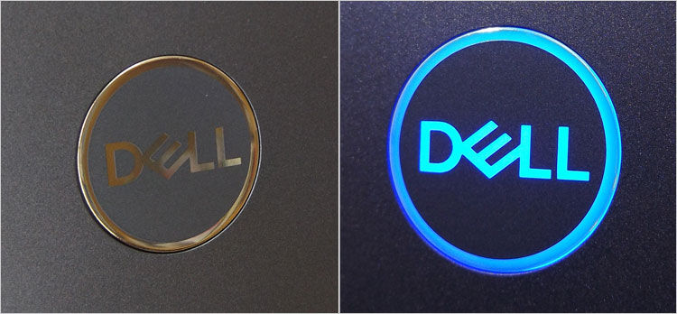 光るInspironゲーミングDELLロゴ