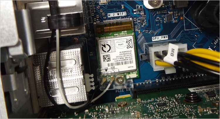 無線LANカードのM.2スロット