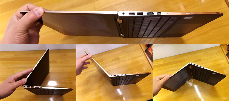 Spectre 13のヒンジと4つのモード