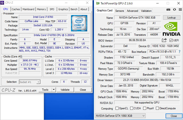 GeForce GTX 1060（3GB版）をInspiron 3670に搭載