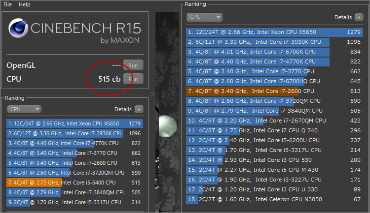 515cb（Core i5-6400）
