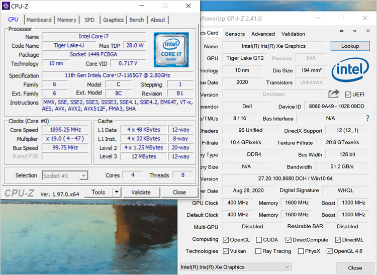 Inspiron7306 2-in-1のCore i7-1165G7搭載