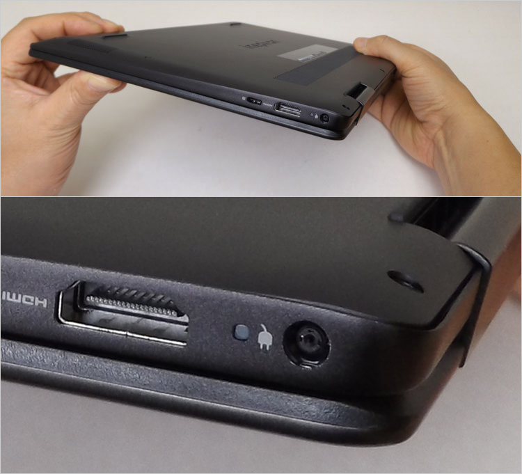 パームレスト側のアルミ板