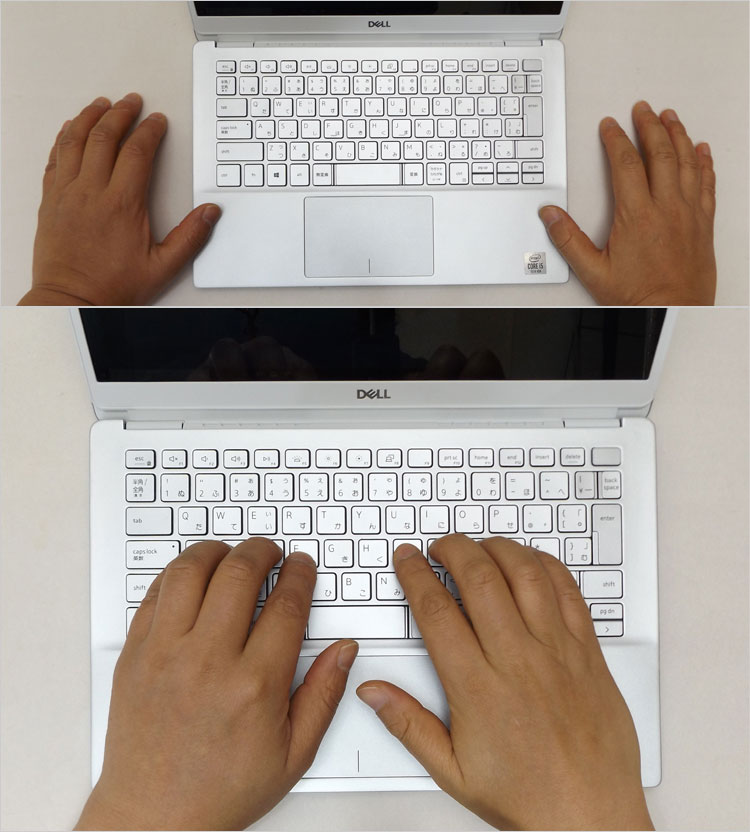 Inspiron 13（7391）のホームポジション